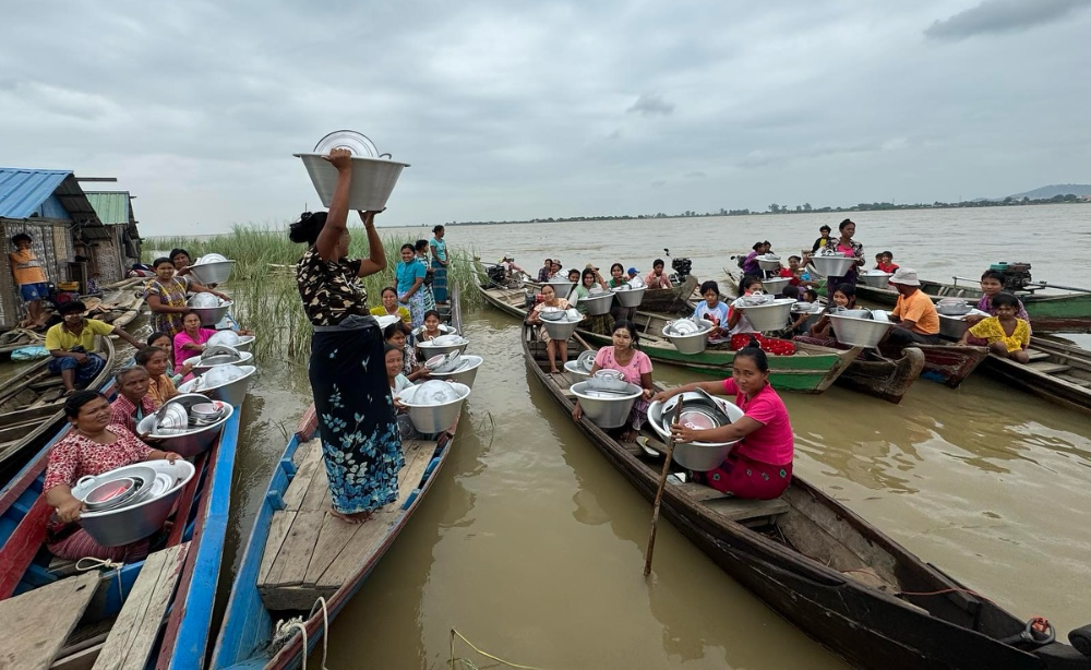 myanmar flood and earthquake aid