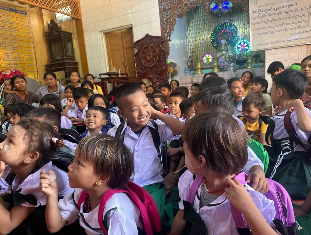 Children in Myanmar School