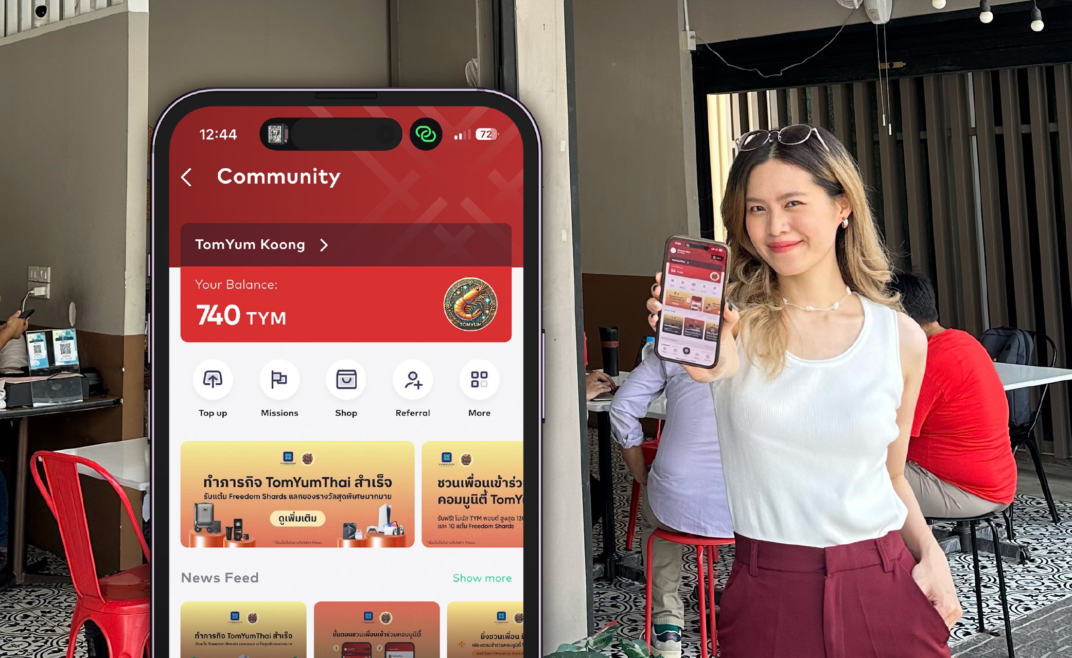 Freedom World app, Thai Food, Bangkok, Points system, Bundle deals
