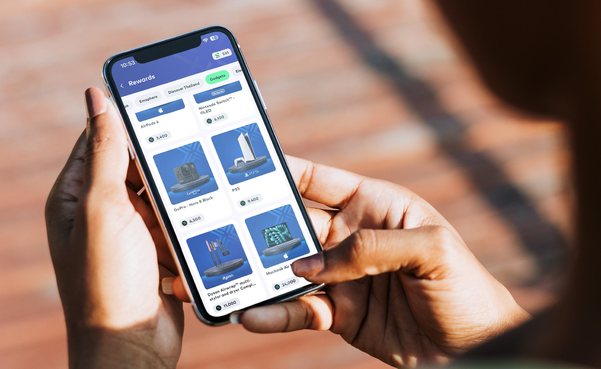 Freedom World’s in-app Rewards Shop featuring redeemable prizes