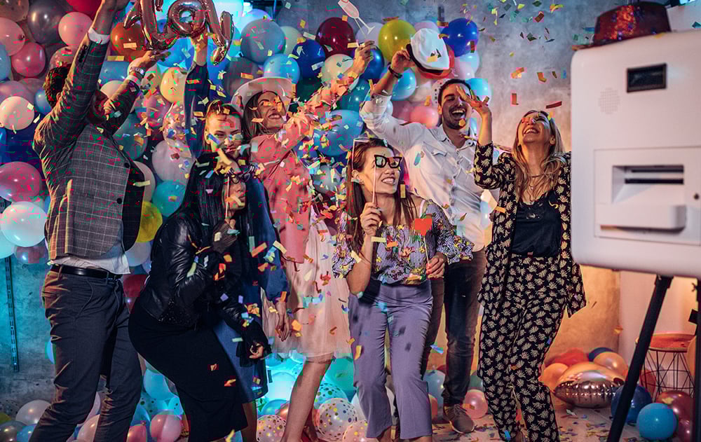Brand community event with users engaging in immersive product experiences—example of niche community marketing in action.
