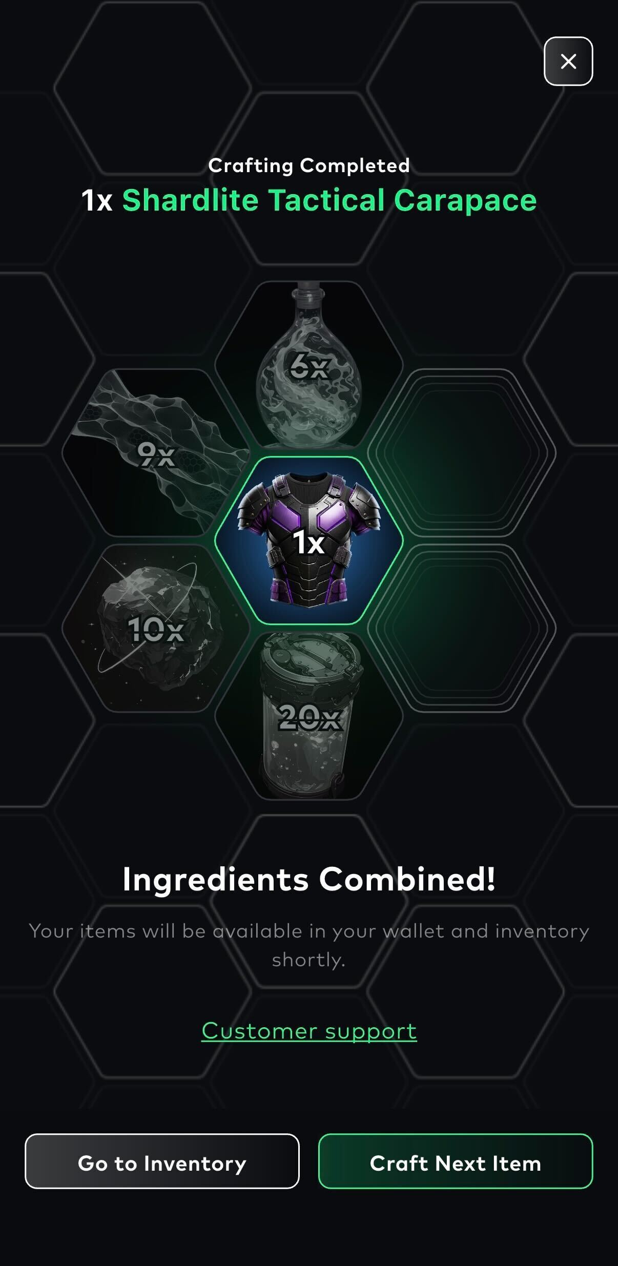 Step 4: Crafting Completed